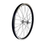 自転車用 フロントホイール 20x1.50 前輪 黒 28H ナット止め リム幅 26.5mm ヤマハ ブリヂストン 電動アシスト自転車対応 20インチ 頑丈 丈夫