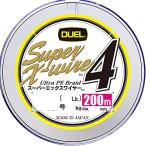 DUEL (デュエル) PEライン 釣り糸 スーパーエックスワイヤー4 0.8号 200m 5色/イエローマーキング H3589N-5CR