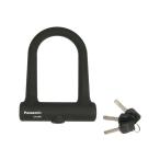 8/1-2は全品+P5%  自転車アクセサリー パナソニック ダブルディンプルキー採用U型ロック 自転車/サイクル/鍵/盗難予防 ブラック