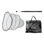 8/1-2は全品+P5%  ランディングネット ジャッカル メーターネット リブフレームシステム 沖堤防スペシャル 600 コンプリートセット ブラック