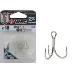 ラパラ トレブルフック VMC7554 2X Strong wire #6 シルバー / ルアーフック 釣具 (置き配可 送料450円)